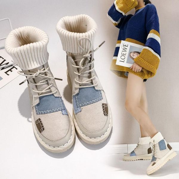 

boots 35-43 large women's shoes high 41 female students korean autumn winter single snow ins short, Black