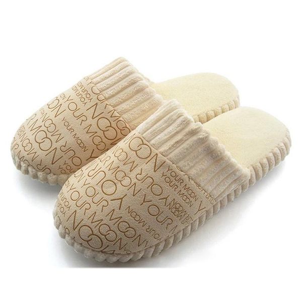 

winter home slippers woman shoes women men soft indoor warm lady platform low heel footwear, Black