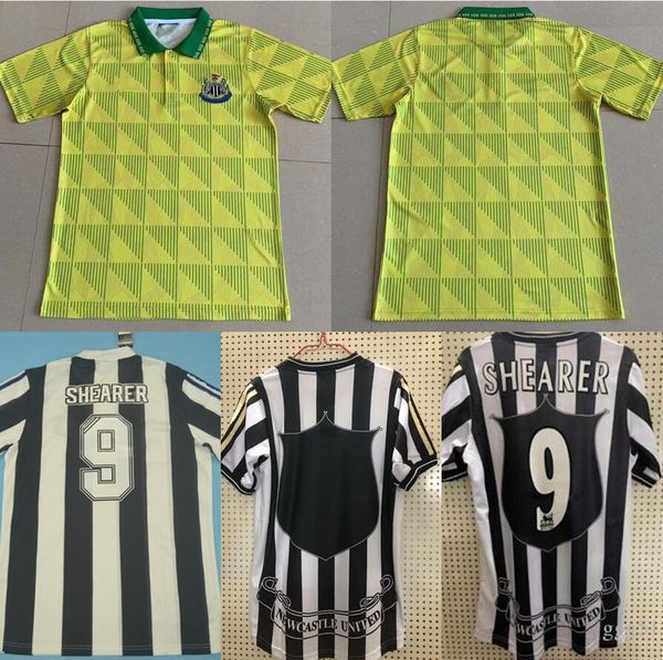 

1991 retro shearer cole asprilla classic soccer jersey home 1994 95 96 97 98 99 05 06 barnes tomasson pinas domi gillespie clark football sh, Black;yellow