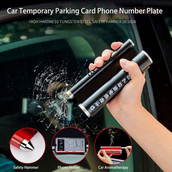 

interior decorations phone number plate metal mobile holder car