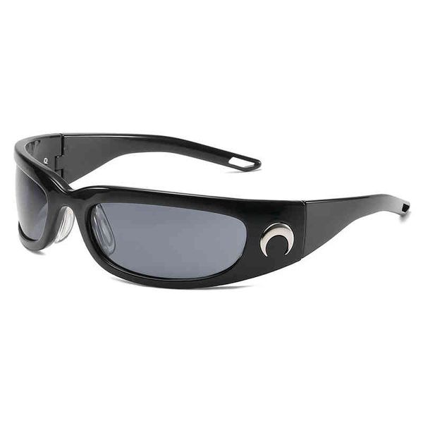 

fashion classic retro moon sunglasses for women men brand design luxury male female cycling sports travel car driving glasses, White;black