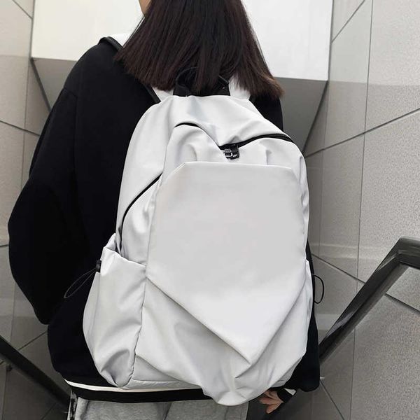 

backpack women knapsack solid color bag college for laptop