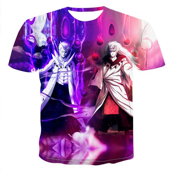 

men's t-shirts 3d t-shirt short sleeve print naruto costume cosplay shirts summer fashion men women, White;black