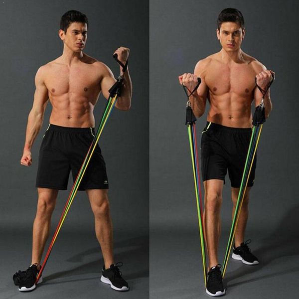 

11pcs/set fitness pull band rally set multi-functional equipment resistance bands j9o5