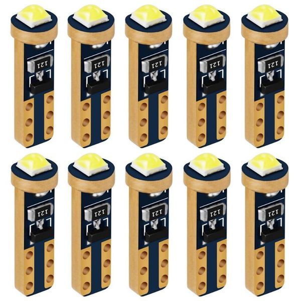 

emergency lights 10pcs t5 74 w1.2w w3w super bright led bulbs auto wedge dashboard gauge lamp car warning indicator instrument cluster light