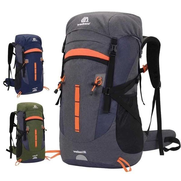 

backpack 50l tactical mountaineering bag men hiking camping trekking night reflection rucksack outdoor sports travel fishing