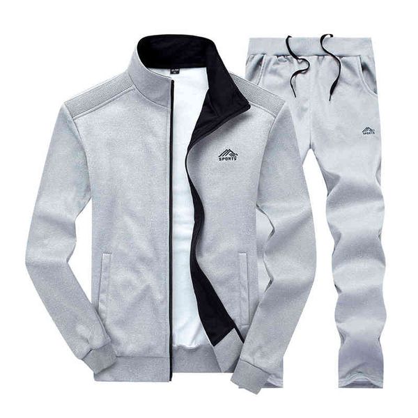 

men's suit, sportswear, long sved et, casual wear., Gray