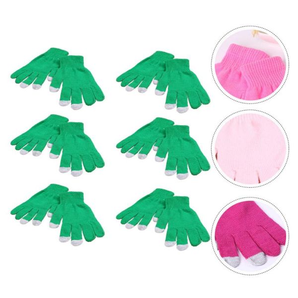 

ski gloves 6 pairs winter knit glove touch screenÂ warm men