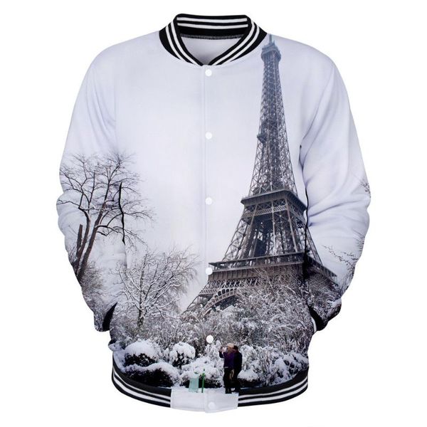 

men's hoodies & sweatshirts france paris eiffel tower 3d jacket coat famous la tour hip hop sweatshirt oversized brand jackets clothes, Black