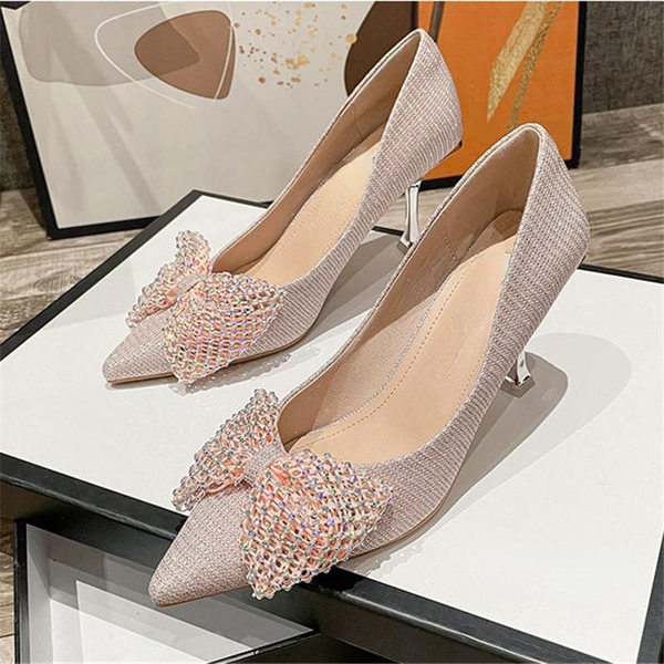 

dress shoes pink for women 2021 party night elegant fashion luxury high heels, Black