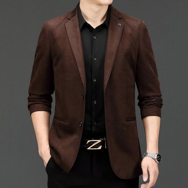 

men's suits & blazers casual designer elegant fashion blazer jacket high party brown expensive trendy suit coat clothes homme, White;black