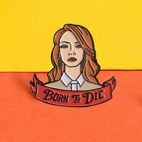 

pins, brooches lana del rey born to die brooch pins enamel metal badges lapel pin jackets jeans fashion jewelry accessories, Gray