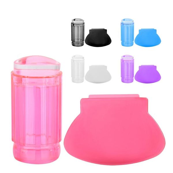 

nail art kits transparent silicone polish seal stamper scraper tool