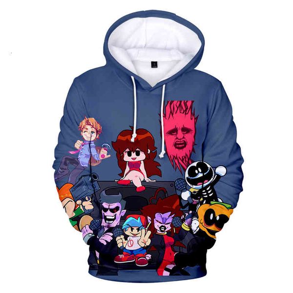 

women's hoodies & sweatshirts friday night funkin'in game hoodies of men's women personality streetwear clothes boy girl hood, Black