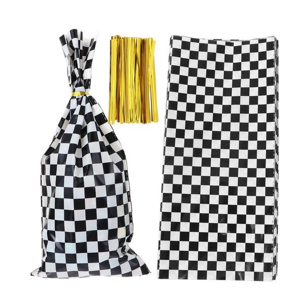 

gift wrap 100pcs food packing bag lattice printed treat bags creative bakery pouches