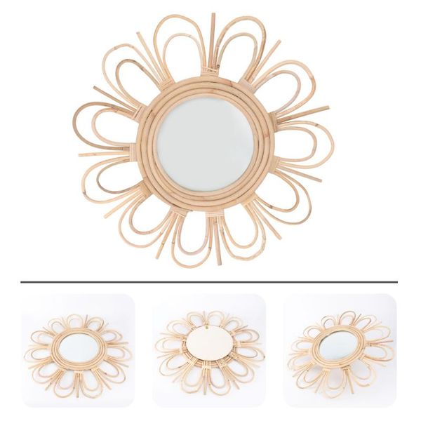 

mirrors 1pc wall-mounted mirror pographing willow-woven for bedroom bathroom home
