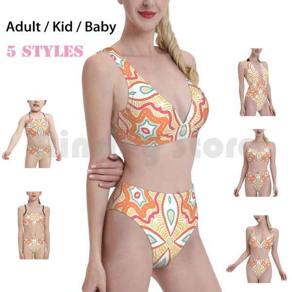 

women's swimwear dance on white bikini 1 piece women 2 pieces colorful colourful doodles mosaic multicolor, White;black