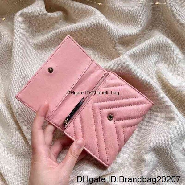 

quality designer-short casual purses embossing heart leather wallet with box womens luxury pink wallets card holder purse bag