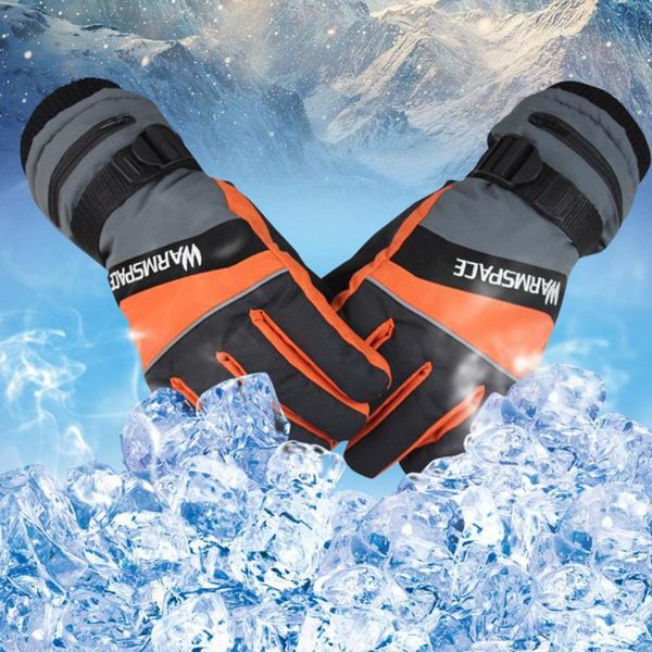 

elbow & knee pads warm heating gloves zipper slot electric heated thermal windproof waterproof outdoor anti-slip thicken, Black;gray