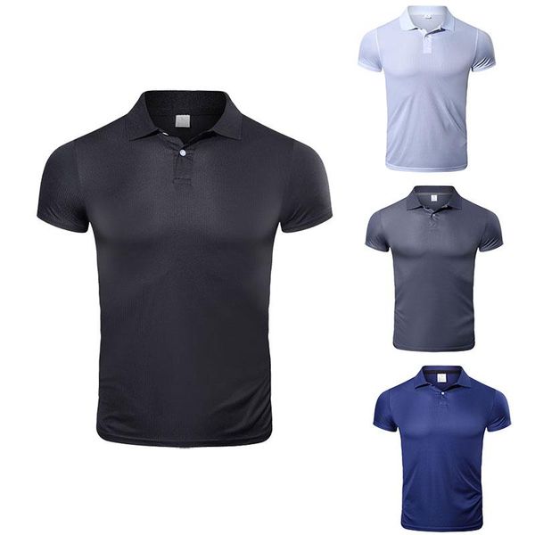 

running jerseys 4 color quick dry t shirt men's jersey breathable fitness tight sportswear short sleeve turn down collar, Black;blue