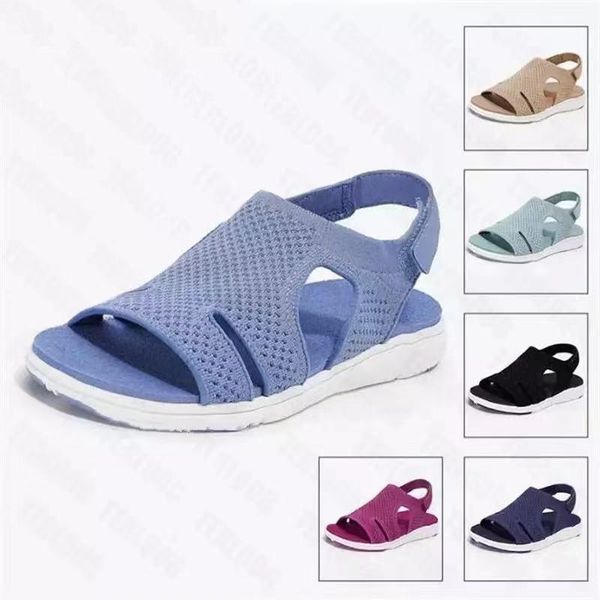 

sandals women's soft & comfortable mesh upper breathable adjustable cross-strap design sandalias mujer rty6, Black