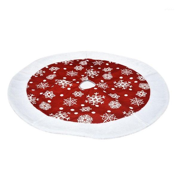 

christmas decorations 2021 tree apron scene dress up items white edge snowflake skirt 40inch gray red