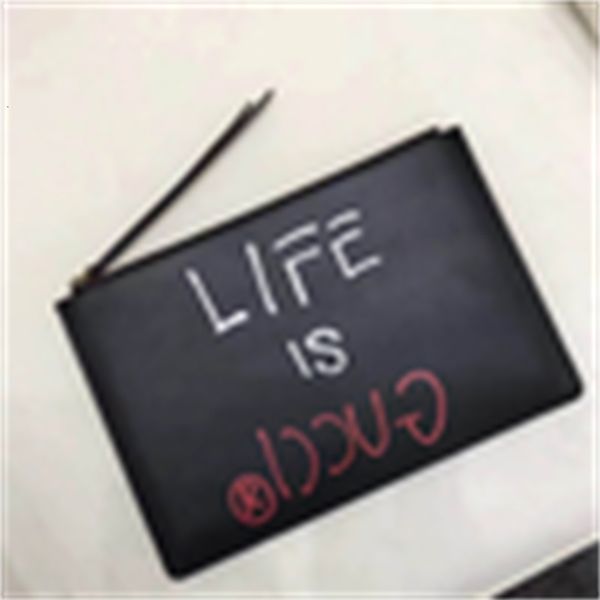 

designer luxury qvp0 graffiti printed leather clutch 445597 men long compact wallet chain wallets key card holders purse clutches brand even, Red;black