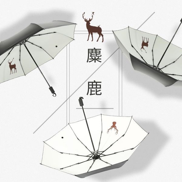 

umbrellas simple forest series sunscreen and anti-ultraviolet parasol tri-fold folding umbrella 8 bone sunny rain dual-use