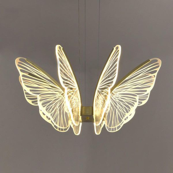 

chandeliers modern acrylic butterfly led chandelier living room decoration lamp nordic simple lighting children's decor