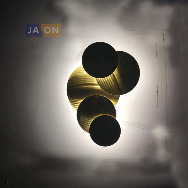 

wall lamp led postmodern stainless steel golden minimalism light sconce for bedroom corridor