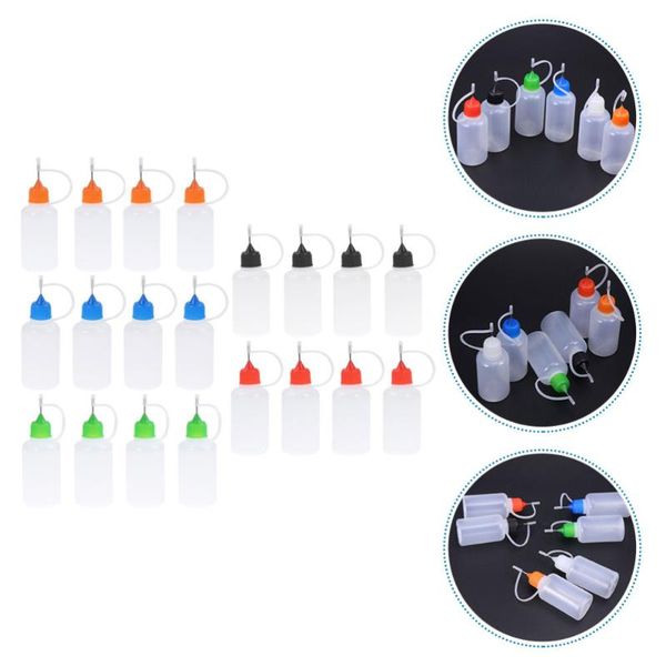 

storage bottles & jars 20pcs 30ml needle applicator tip glue oil can for home