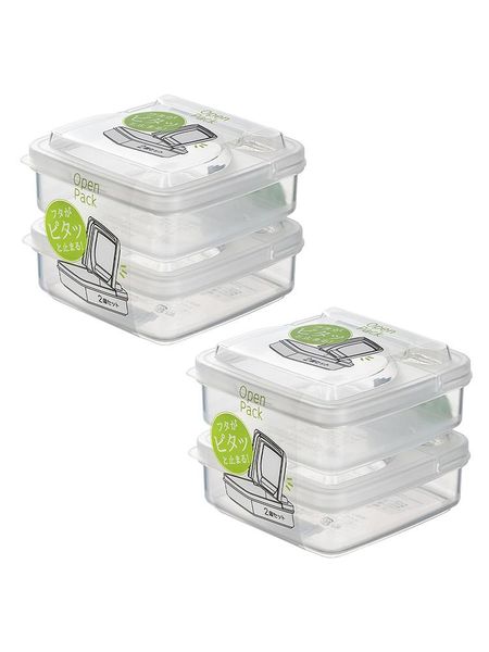 

bowls 2pcs/set refrigerator use transparent storage container leakproof cheese slice box seasoning intensely