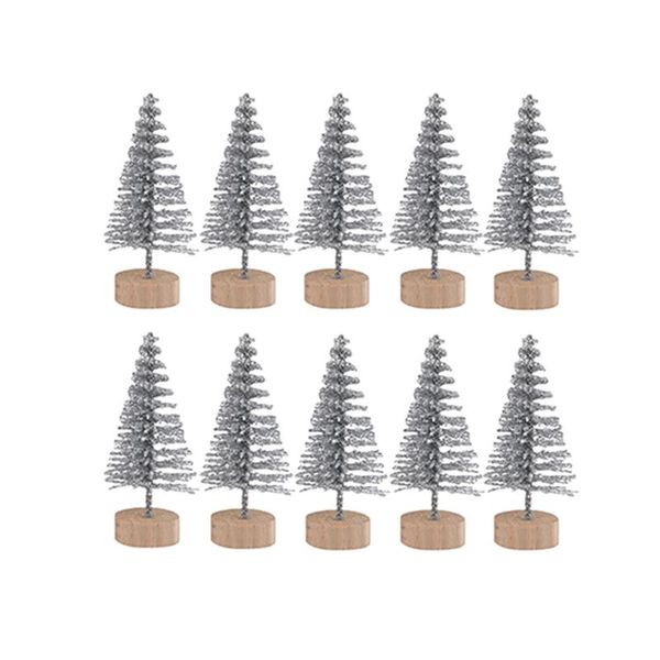 

christmas decorations mini tree sisal decoration 10pcs small ornaments