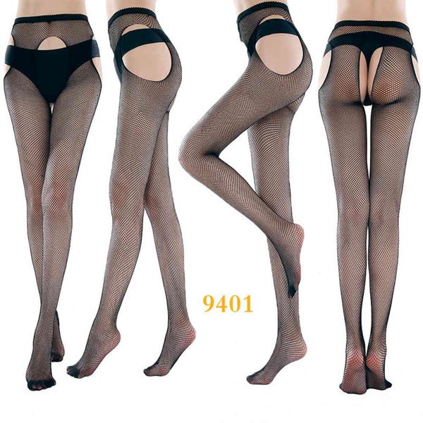 

stockings lingerie socks small four three holes open fishing, Black;white