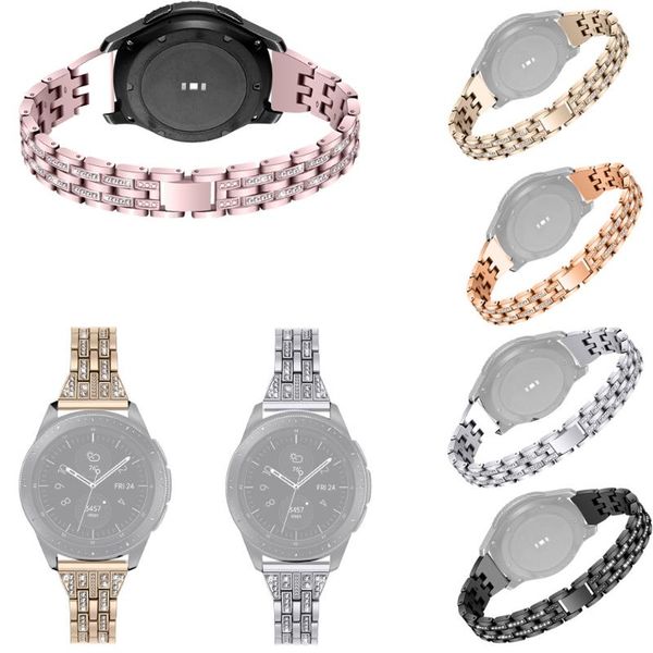 

watch bands 2021 replacement metal crystal strap wrist band for samsung galaxy 46mm watchband drop july19, Black;brown