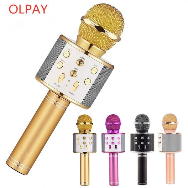 

professional bluetooth wireless microphone karaoke speaker ktv music player singing recorder handheld mic 1800mah microphones