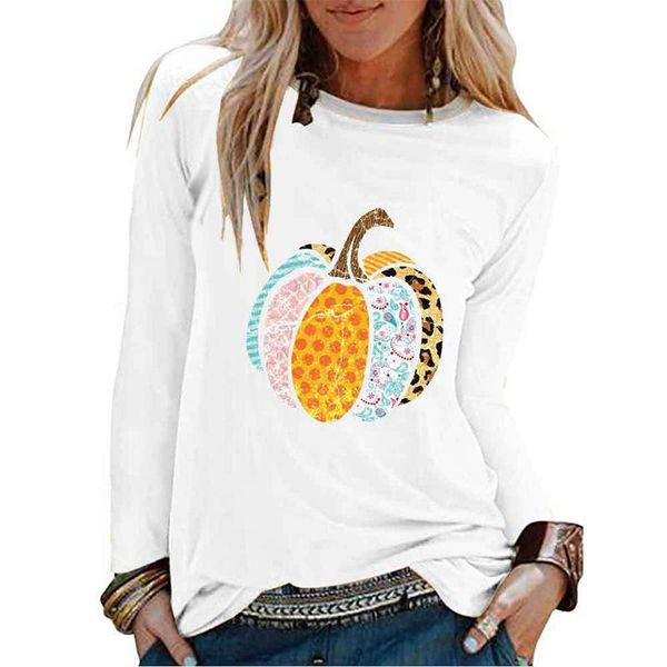 

women's hoodies & sweatshirts multicolor leopard pumpkin print women sweatshirt autumn o-neck long sleeve female streetwear casual ladi, Black
