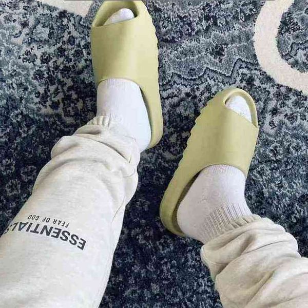 

yeesy slide women men slippers desert sand bone resin sandal bench foam runner sneakers indoor outdoor brown football basketball soccer shoe, Black
