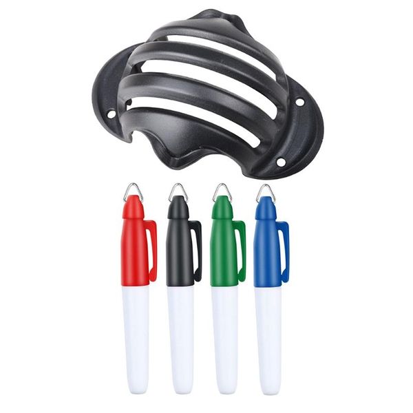 

golf training aids 1 set ball line marking alignment tool with 4pcs marker pens putting positioning
