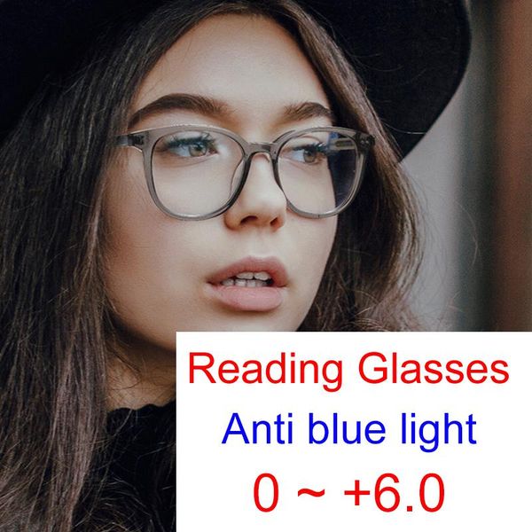 

sunglasses transparent brown reading glasses women vintage computer anti blue light round luxury prescription optical spectacles, White;black