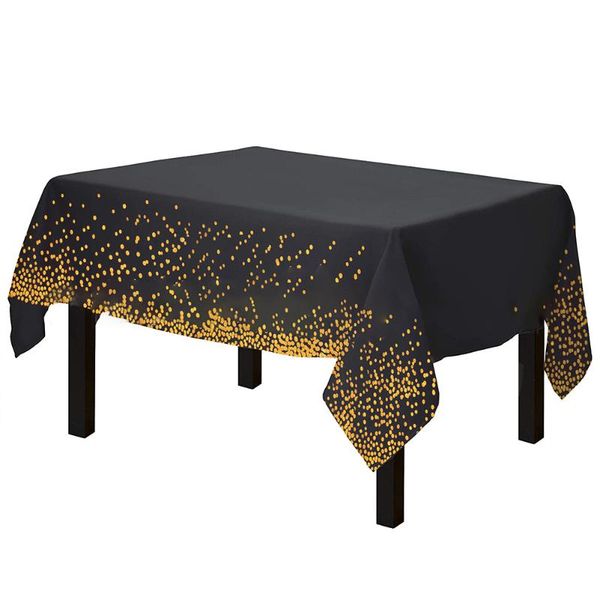 

2pcs rectangle accessories modern polka dot party christmas covers anniversary diy decorative table cloth pvc disposable home