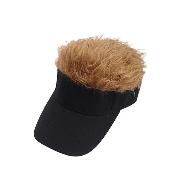 

wide brim hats creative wig baseball hat hip-hop sunshade golf funky duck tongue sun, Blue;gray