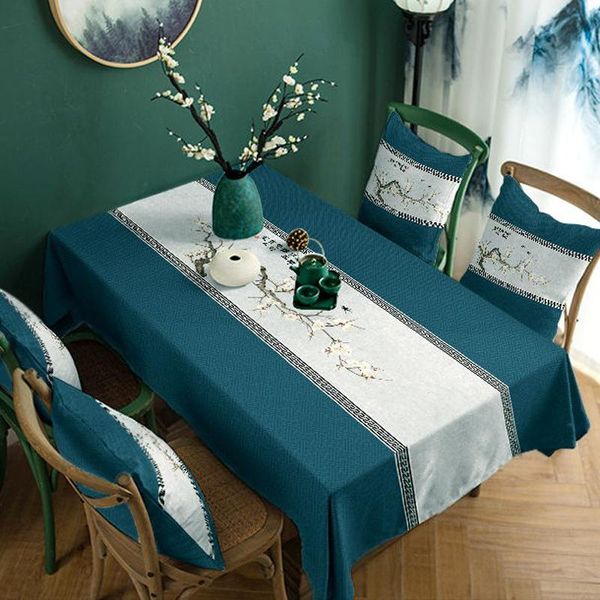 

table cloth tea mat waterproof and heat insulation chinese zen runner cotton linen tablecloth flag