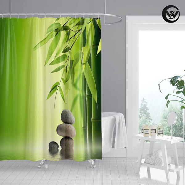 

shower curtains washable printed plain bamboo el bathroom curtain, fashion sublimation polyester nature bath curtain/