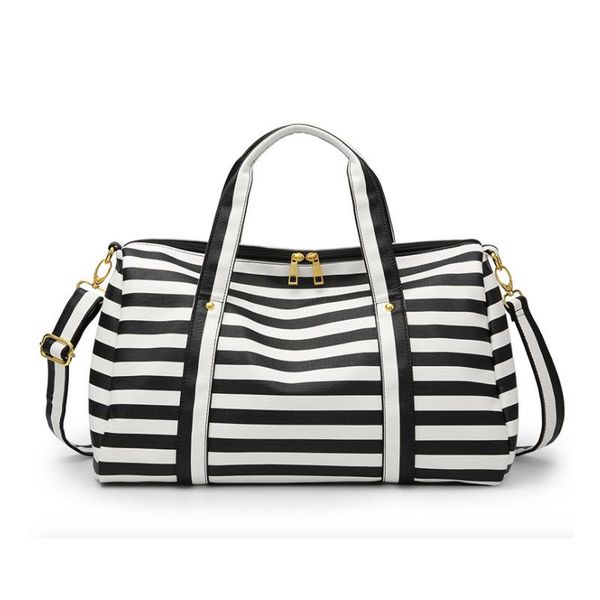 

duffel bags large capacity stripe duffle bag multifunction casual women tote travel waterproof outgoing weekender