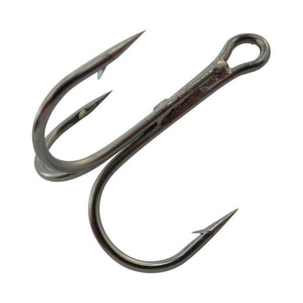 

fisher 100pcs/lot 6# fishing hook set high carbon steel treble hooks tackle black color equipment