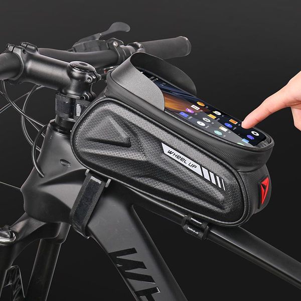 

cell phone mounts & holders 7.0 inch rainproof bicycle bag frame front tube cycling reflective holder touchscreen mtb bike case