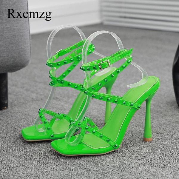 

dress shoes rxemzg sandals women 2022 high heels open toe pumps designer ankle strap thin wedding woman square, Black
