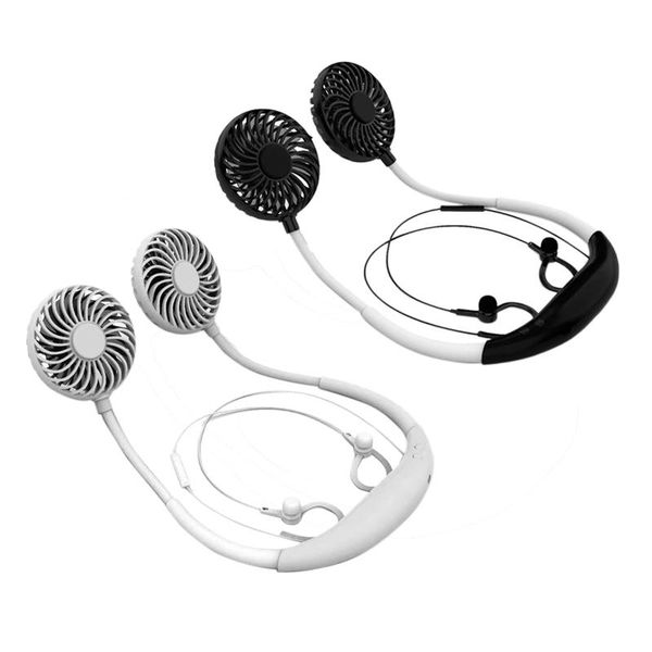 

electric fans hands-hanging neck fan with bluetooth headphone 2000mah rechargeable usb 3speed adjustable wearable aroma
