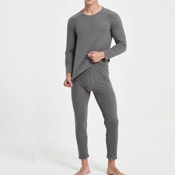 

men's thermal underwear men brand sets warm casual hight stretch long johns set fleece thick winter pajamas, Black;white